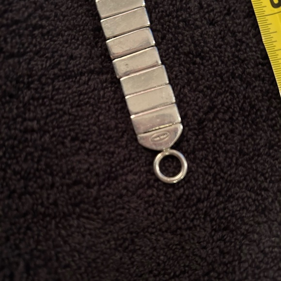 Lois Hill Vintage Granulation Filigree Toggle Sterling Silver Bangle Bracelet - Picture 4 of 5